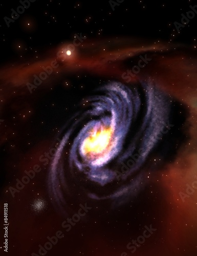 Fototapeta Naklejka Na Ścianę i Meble -  Digital 3D Illustration of a Space Scene