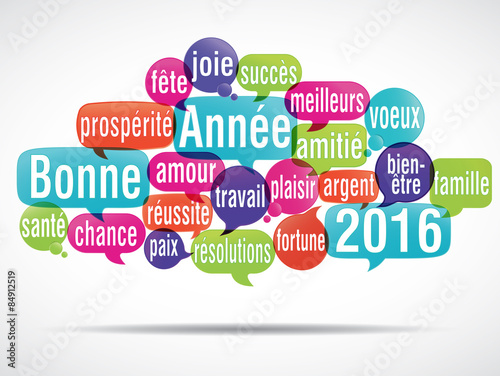 nuage de mots : bonne année 2016