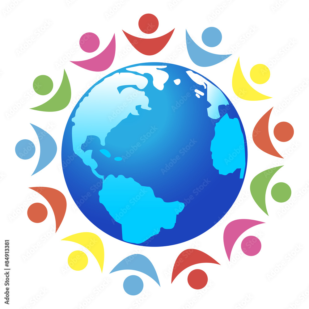 Naklejka premium Globe world icon