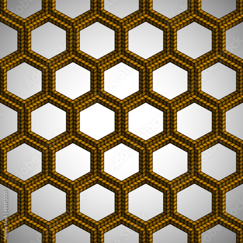 Hexagonal plastic seamless pattern. Editable vector. Eps 10