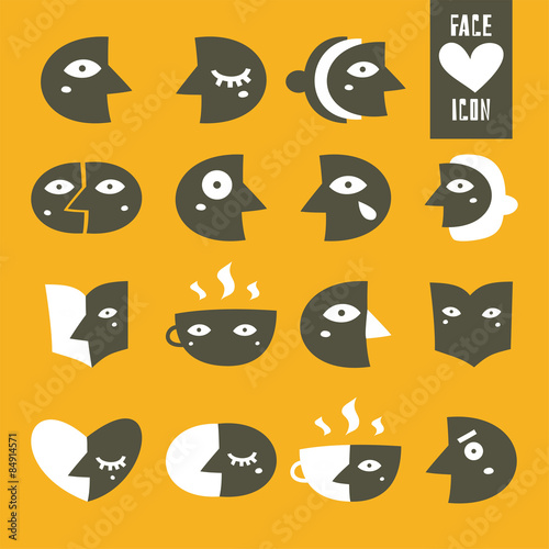 logo face big set