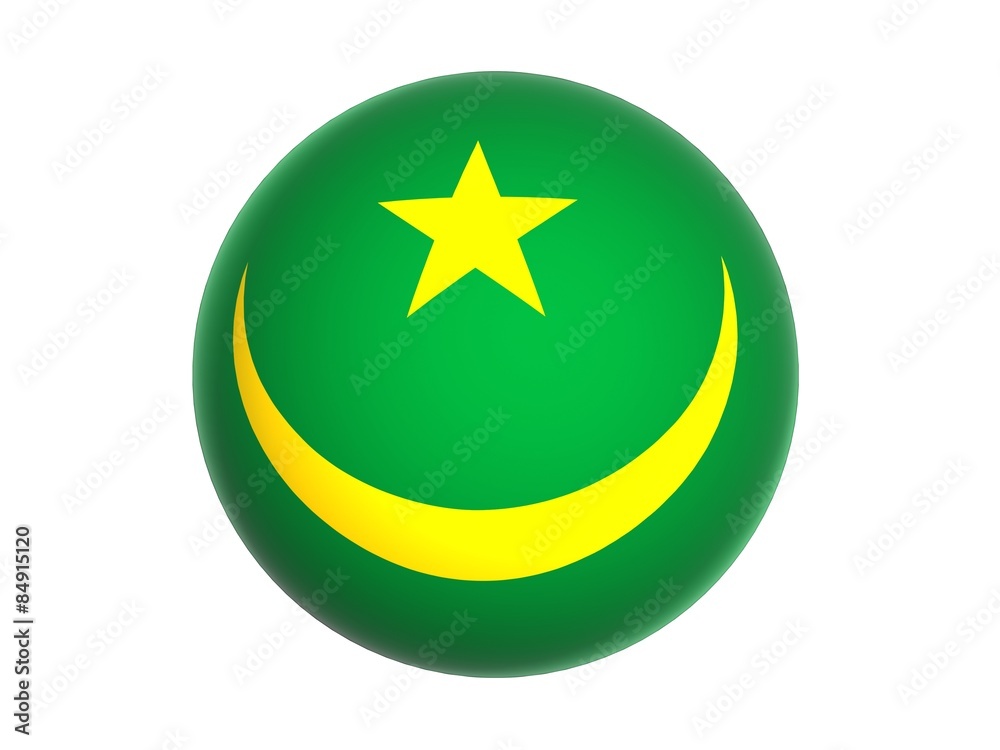 3D flag of Mauritania 3D flag of Mauritania