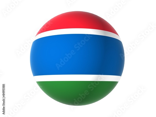 3D flag of Gambia
