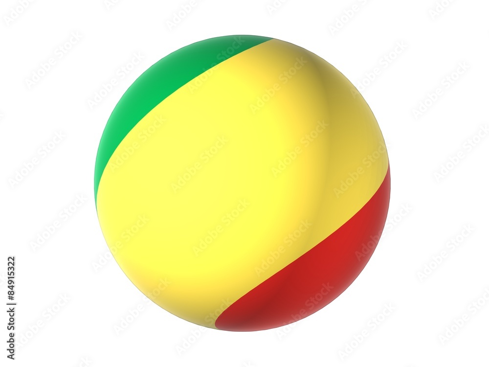 3D flag of Republic of Congo