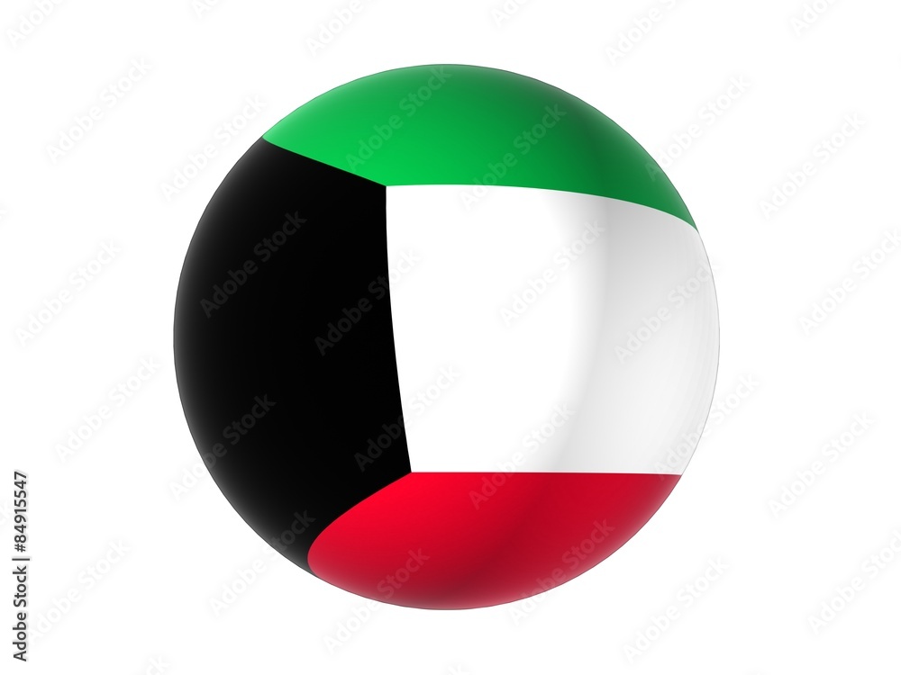 3D flag of Kuwait