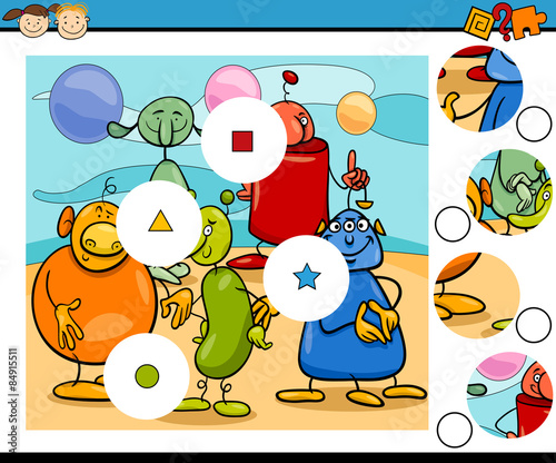 match pieces game cartoon