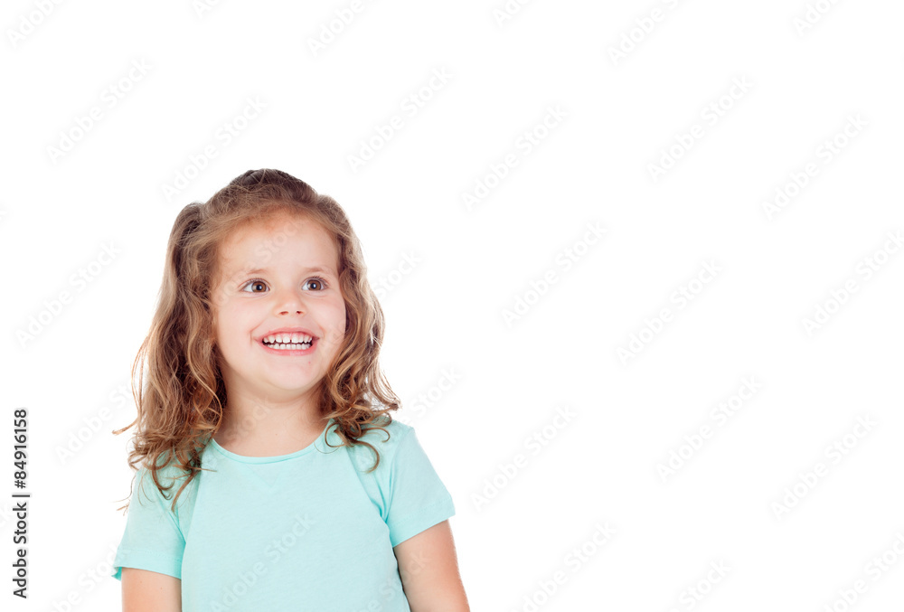 Cute little girl with three year old smiling Cute little girl with three year old smiling