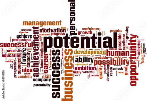 Potential word cloud concept. Vector illustration