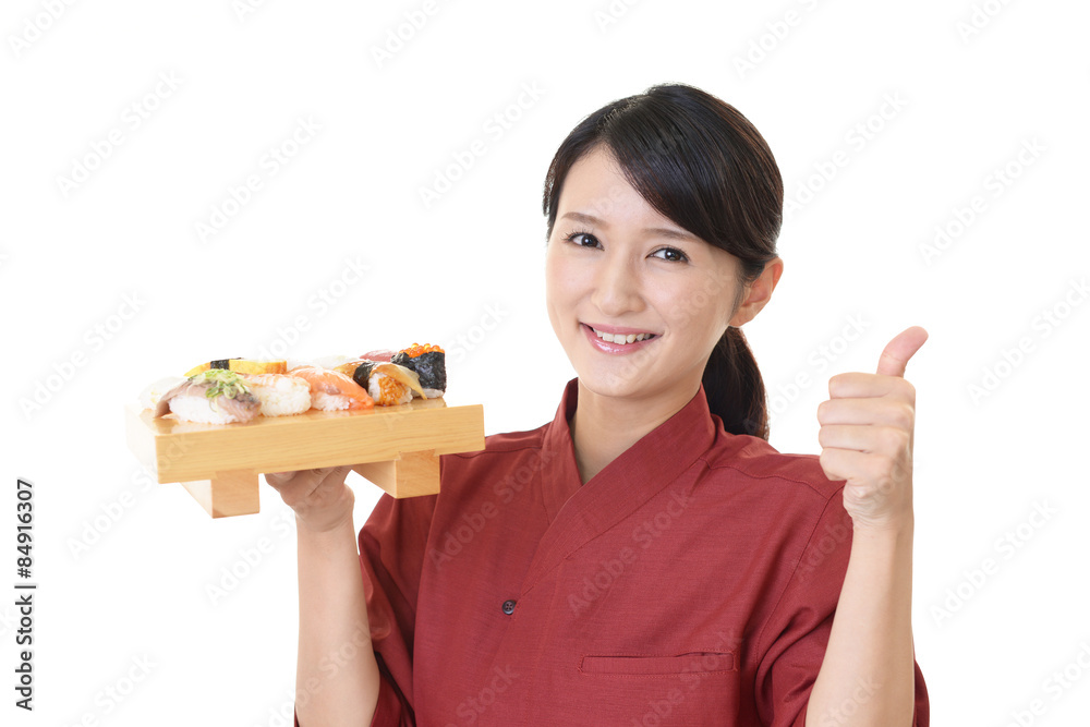 笑顔のウェイトレス 笑顔のウェイトレス