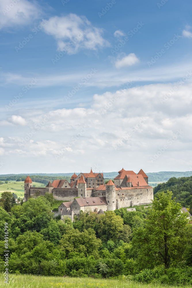 View of the medieval castle of Harburg.