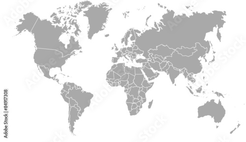 carte du monde avec fronti  res 11062015