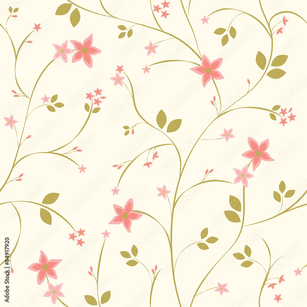 Floral print seamless background. Floral print seamless background.