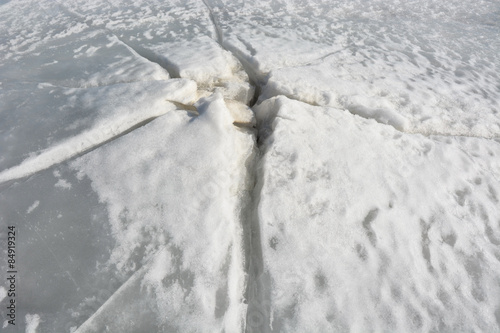 Cracked ice. Picture can be used as a background