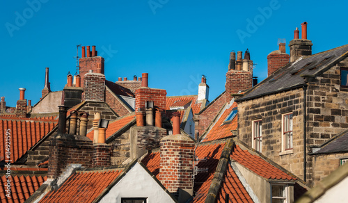 Canvas Print Fishing Village Rooftops
