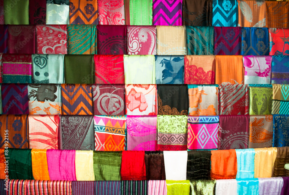 Different colors silk textile Different colors silk textile