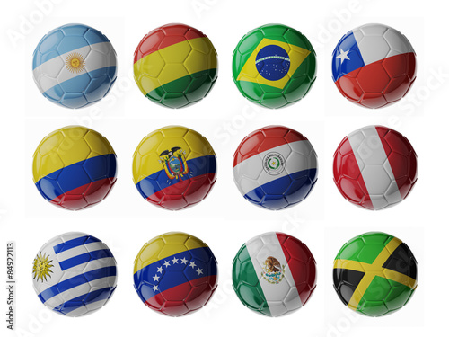 Copa America. American Football Championship 2015. Football/soccer balls.