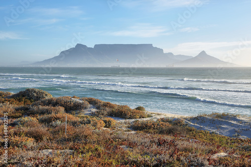 Views of Table Mountain at dawn photo