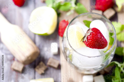 ingredients for a mojito cocktail