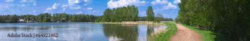 summer lakeside panoramic