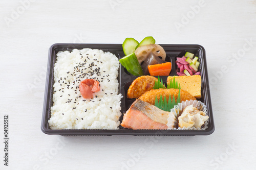Traditional bento japanese cuisine a single-portion takeout or home-packed meal