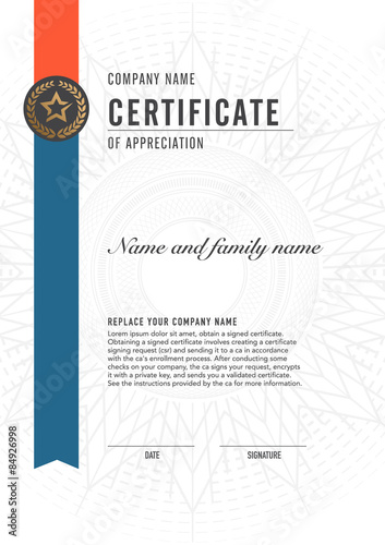 Premium vector design certificate. luxury, modern,