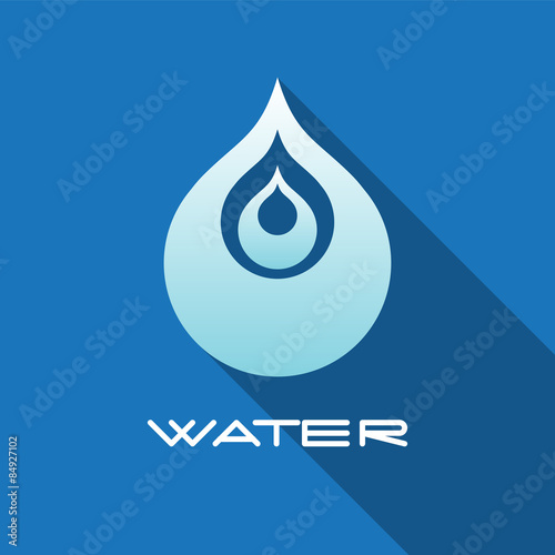 Abstract blue water drop. V...