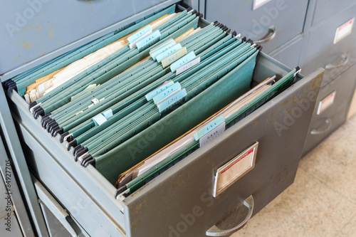 File folders in a filing cabinet photo