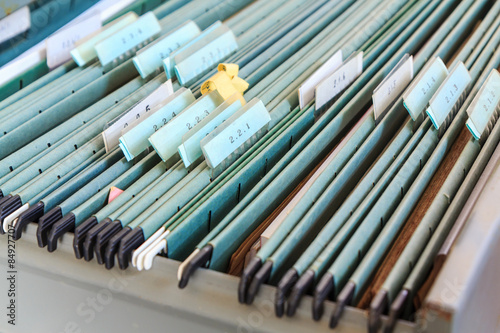 File folders in a filing cabinet photo