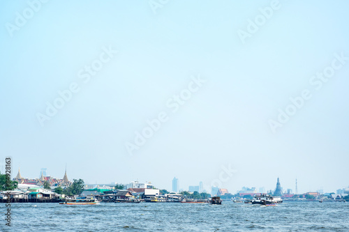 Landscape of Chao phar ya river with city building view ,Bangkok © weedezign