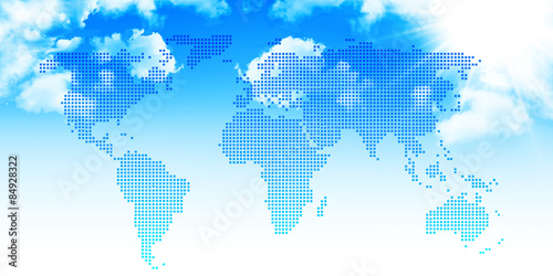 世界地図　空　背景