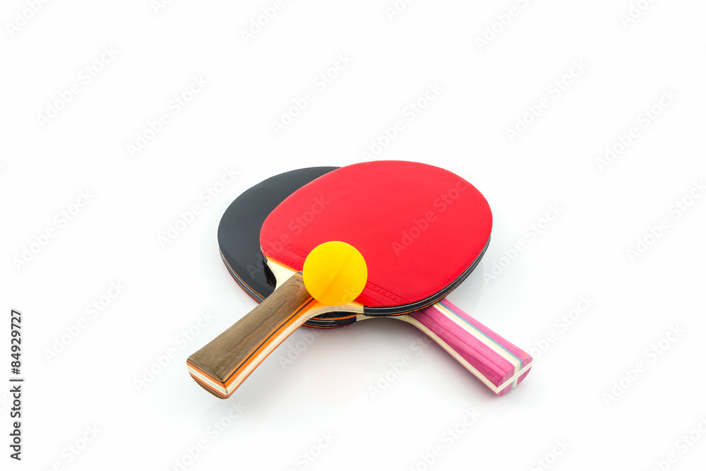 Table tennis (ping-pong) racket and a ball. Table tennis (ping-pong) racket and a ball.