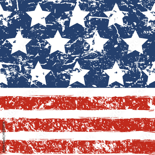 Happy 4th of July, USA Independence Day. Vector seamless grunge