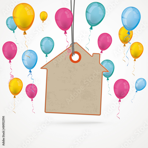 Vintage House Price Sticker Balloons