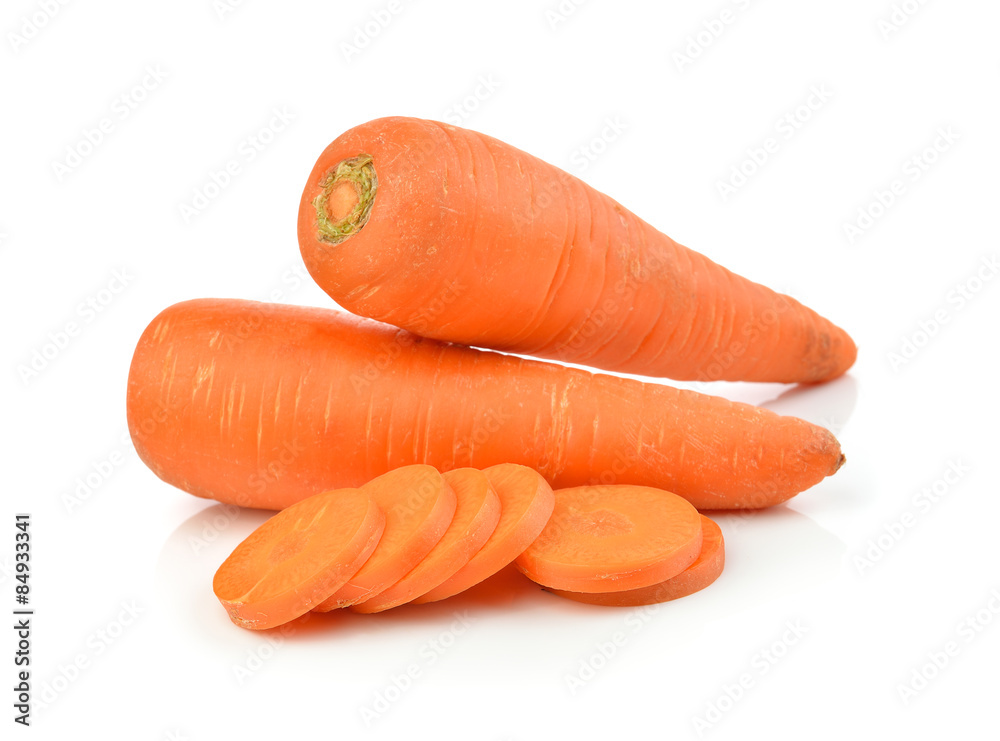 carrots isolated on a white background carrots isolated on a white background
