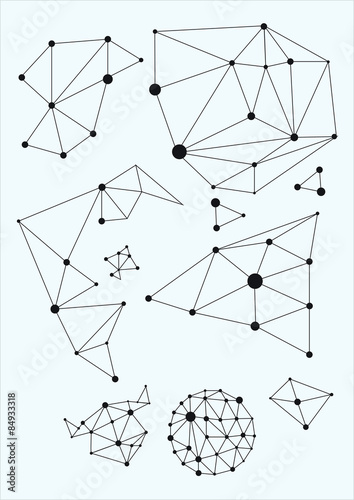 mesh line and point is a like networks.