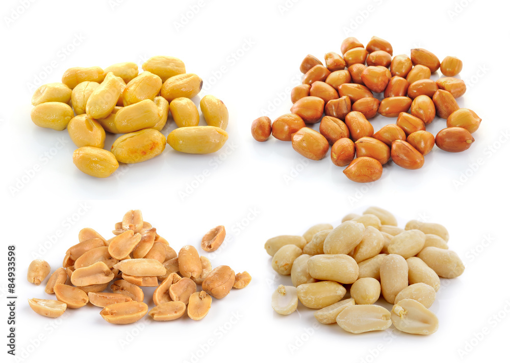 peanuts isolated on white background peanuts isolated on white background