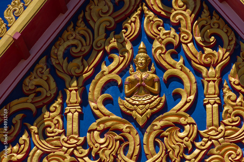Obraz na płótnie Roof detail Wat thailand w salonie