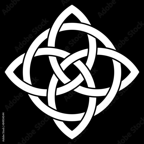 Celtic Quaternary knot, vector illustration.