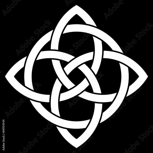 Celtic Quaternary knot, vector illustration.
