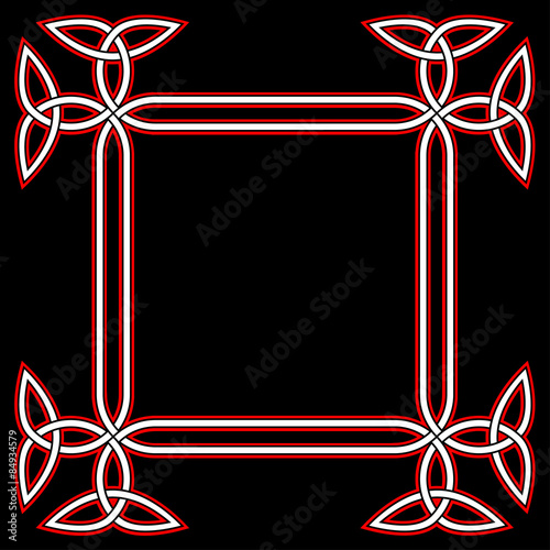 Celtic border frame based on Triquetra (Trinity) knots