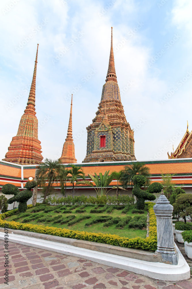Bangkok, Thailand - April 14, 2015: Wat Pho known also as the Temple of the Reclining Buddha