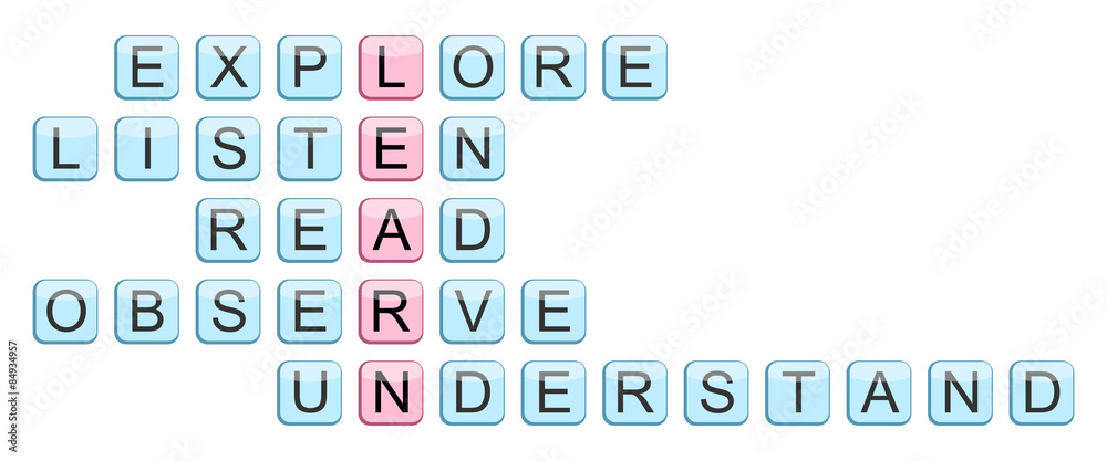 Crossword for the word Learn Crossword for the word Learn