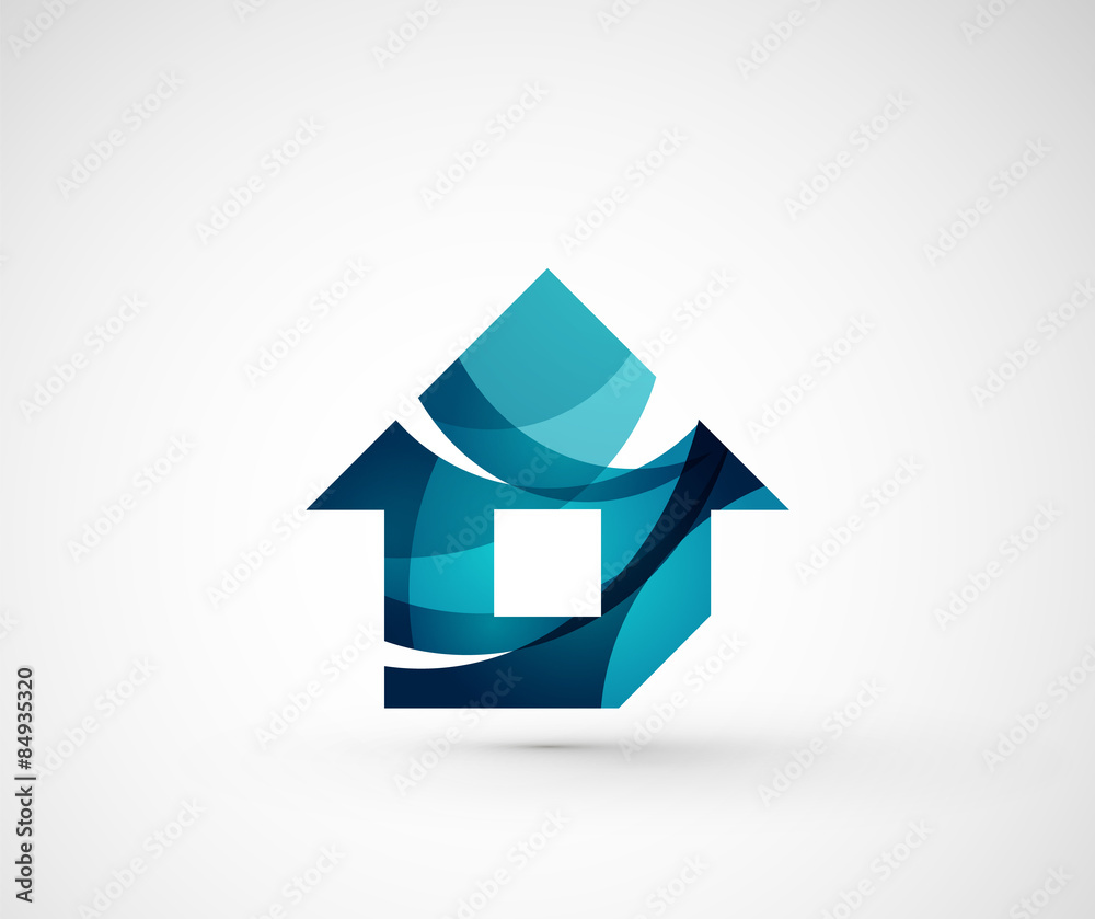 Abstract geometric company logo home, house, building