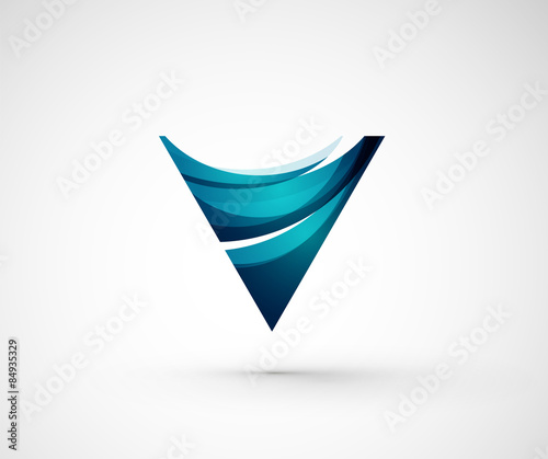 Abstract geometric company logo triangle, arrow