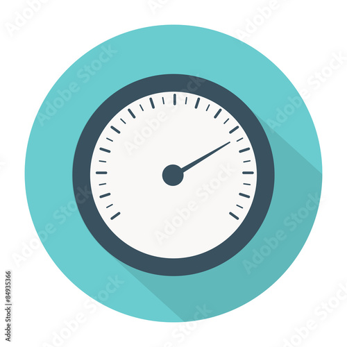 Temperature gauge icon flat style. Temperature gauge used in coo