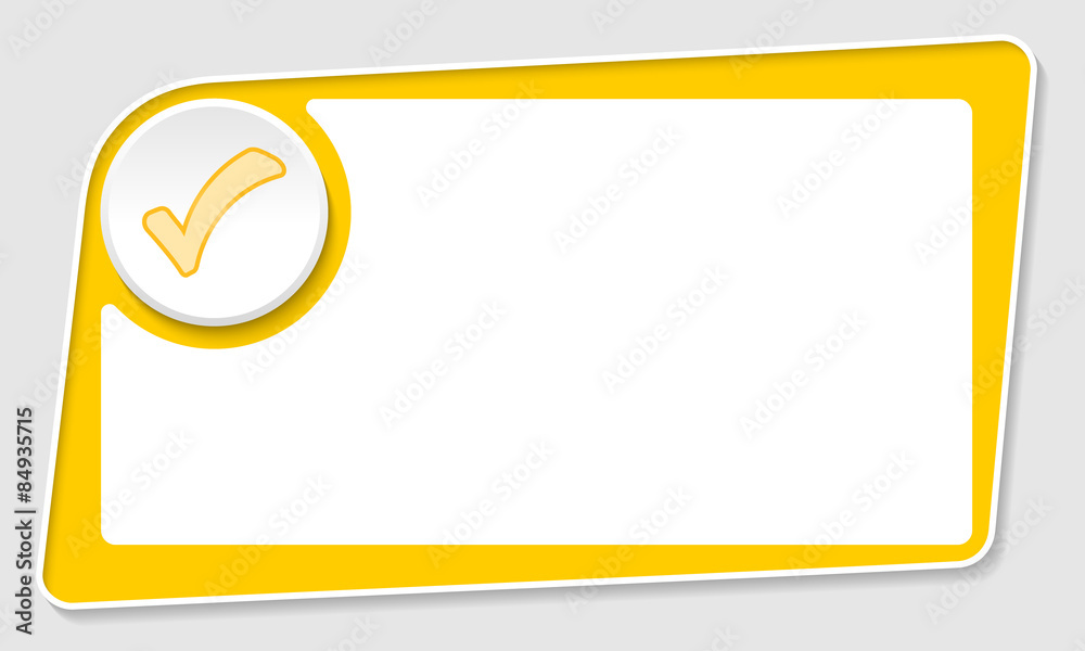 Vector abstract yellow box and check box Vector abstract yellow box and check box