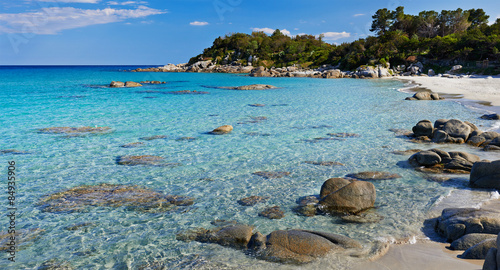 Sardinia. turquoise sea water and beach photo