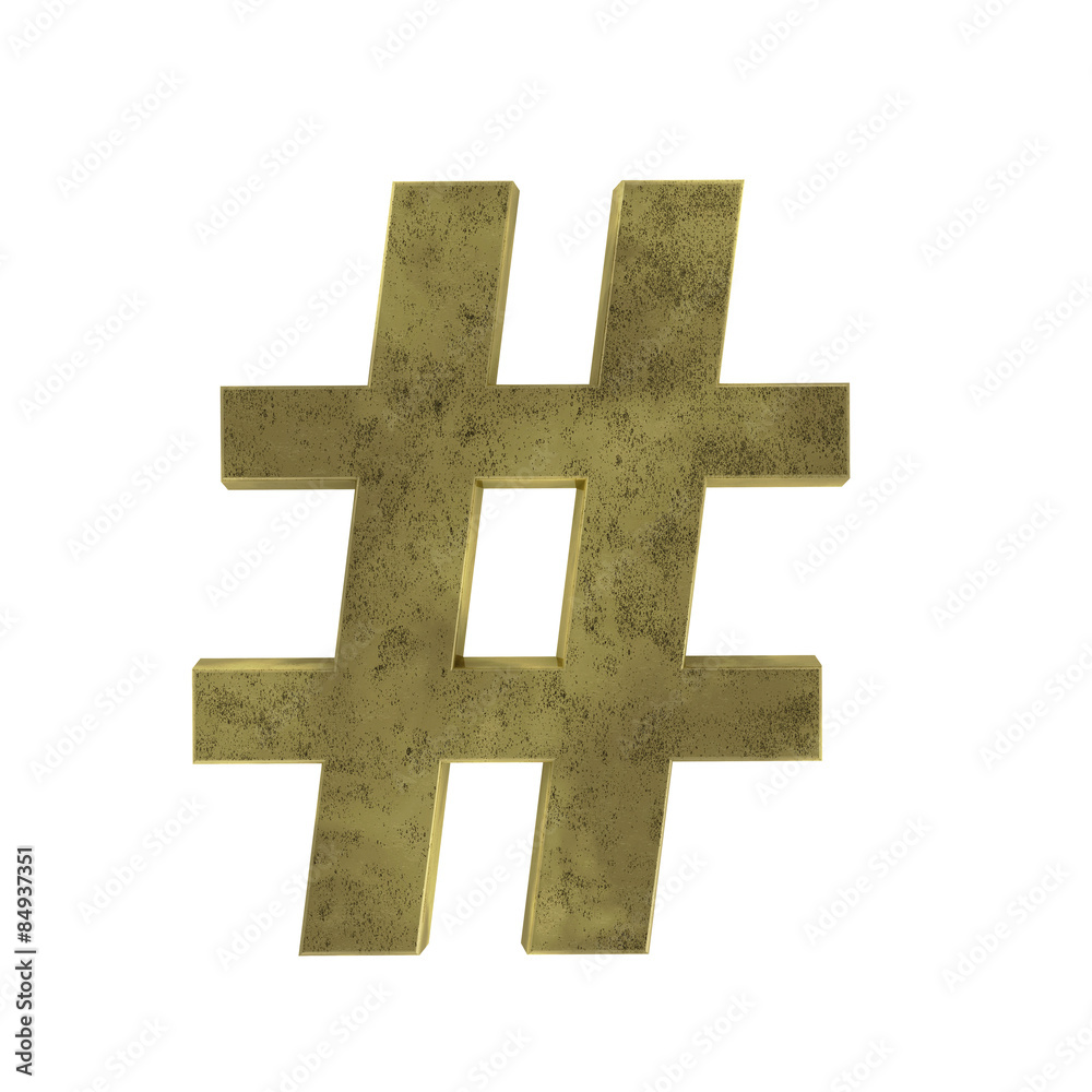 Obraz premium Hashtag - 3d Render