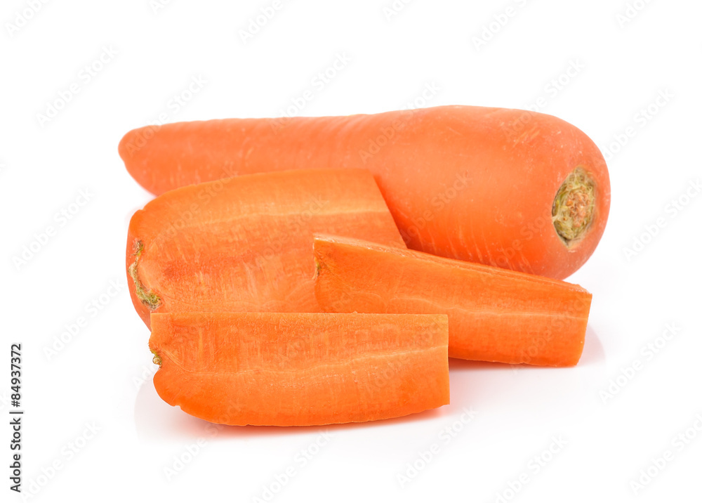carrots isolated on a white background carrots isolated on a white background