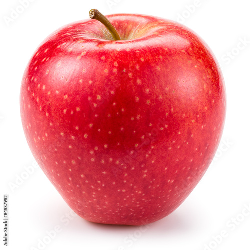 Fresh red apple isolated on white background.